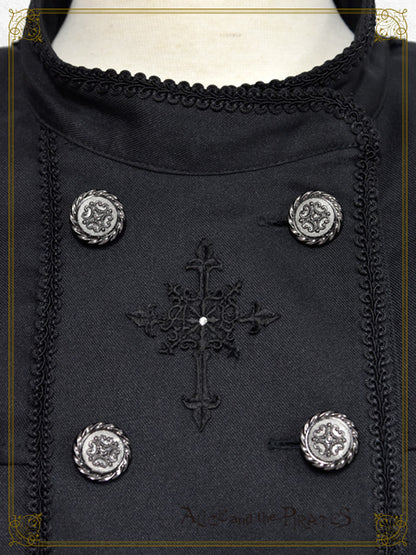 Grim Reaper～the stillness of a death and the cross of a pledge〜 Cape Sleeve One-Piece Dress