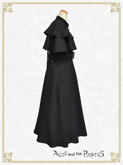 Grim Reaper～the stillness of a death and the cross of a pledge〜 Cape Sleeve One-Piece Dress