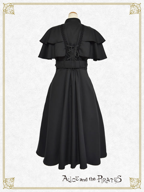 Grim Reaper～the stillness of a death and the cross of a pledge〜 Cape Sleeve One-Piece Dress