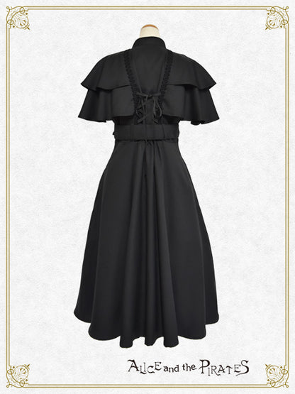 Grim Reaper～the stillness of a death and the cross of a pledge〜 Cape Sleeve One-Piece Dress