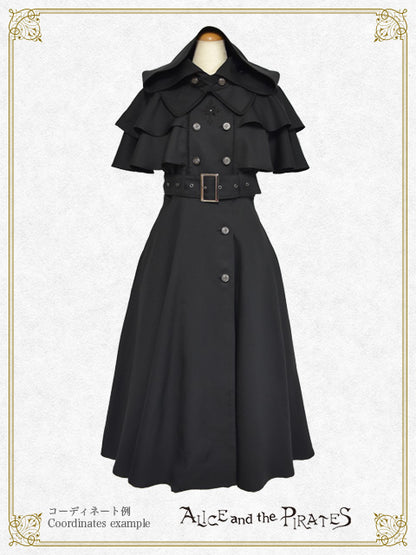 Grim Reaper～the stillness of a death and the cross of a pledge〜 Cape Sleeve One-Piece Dress
