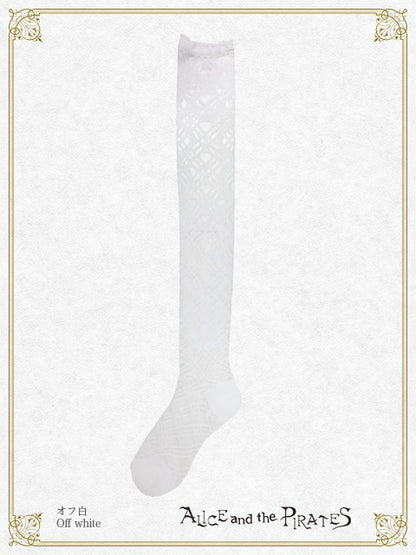 Roserier ribbon see-through Over-knee socks