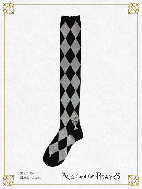 A/P glitter diamonds over knee socks