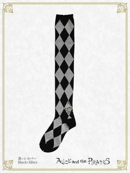 A/P glitter diamonds over knee socks