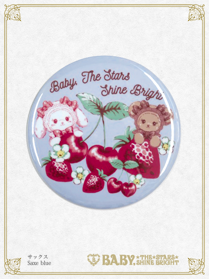 くみゃちゃんのいちごとさくらんぼ缶バッジ – BABY, THE STARS SHINE