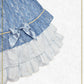 Floral lace flocky jumper skirt
