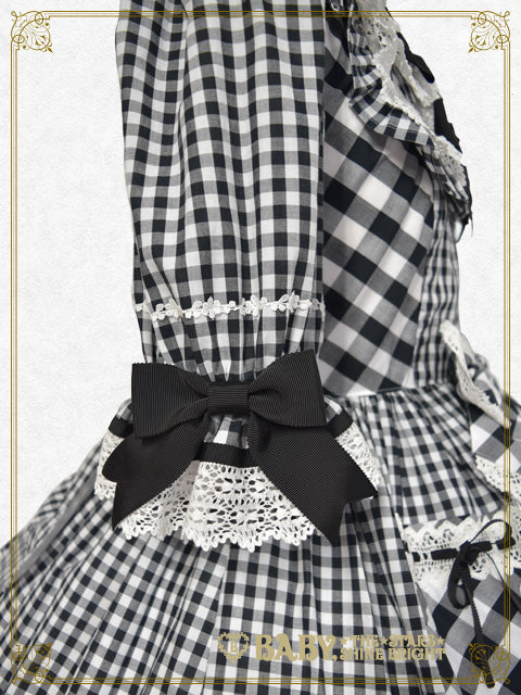 Milky Gingham Doll one piece dress