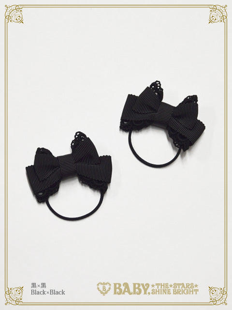 確認　たらりんヘアリボン ヘアゴム　華やかリボン　1207　ラインストーン　紺 確認 たらりんヘアリボン ヘアゴム 華やかリボン 1207 ラインストーン