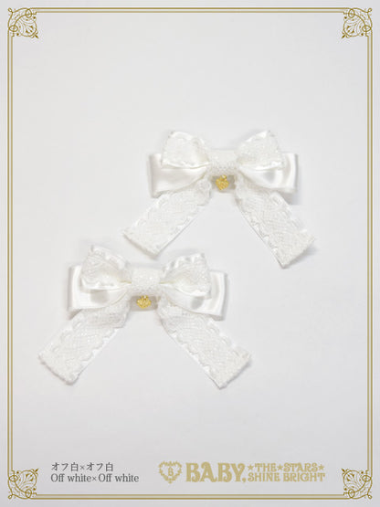Sweet♡Heart♡Cross ribbon clip