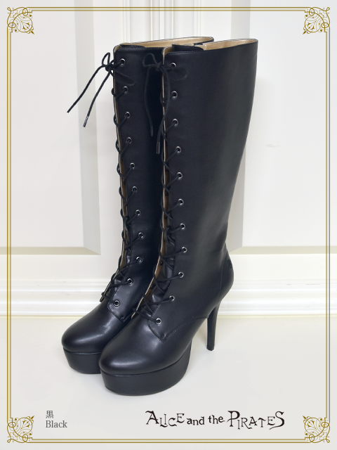 A P lace up long boots