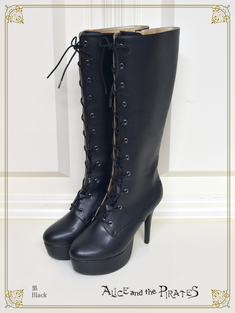 A/P lace up long boots