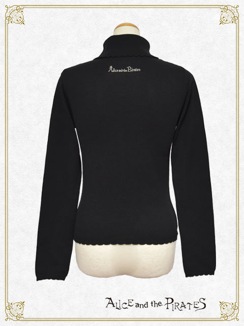 A/P logo embroidered turtle neck pullover