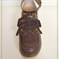 Wooden sole frill shoes II