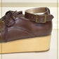 Wooden sole frill shoes II