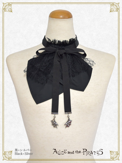 Spiderweb lace frill jabot