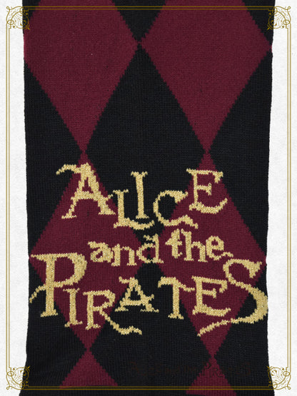 A/Pダイヤ柄オーバーニーソックス