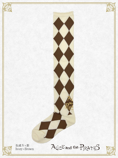 A/P diamonds over knee socks